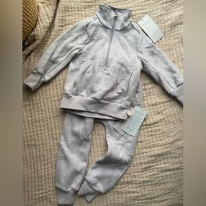 Disana Wool Half-Zip Sweater and Pants Set